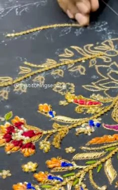 From the embroidery frame